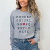Simply Sage Market Women's Graphic Sweatshirt Alphabet I Love You - 2 of 3