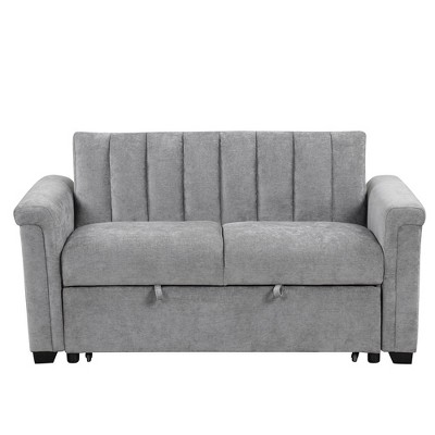 Sofa Bed Couch, Recliner Loveseat With Adjustable Backrest, Wood Frame Sleeper Bed Couch For Apartment, Living Room