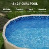 VEVOR 12 x 24 ft Oval Pool Liner, Overlap Style Above Ground Pool Liners, 48-to-54inch Wall Height, Durable Pool Liner, Standard Gauge Vinyl, Blue - 3 of 4