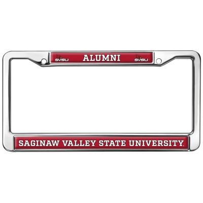 Saginaw Valley State Alumni Logo Full Size Standard License Plate Metal Frame
