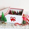 Household Essentials Large Holiday Storage Box Red: Canvas Decorative Gift Storage, 16"x16"x8.5" - 4 of 4