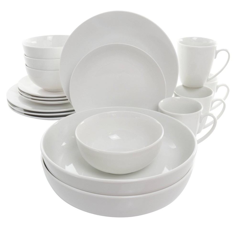 Photos - Other kitchen utensils 18pc Porcelain Owen Dinnerware Set White - Elama