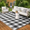 Outdoor Rug Waterproof Reversible Rug Indoor Outdoor Plaid Area Rug Plastic Straw Rug for Camping RV Backyard Patio - image 2 of 4