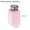 Unique Bargains Makeup Remover Nail Polish Push Down Alcohol Dispenser Bottles 4 Pcs 180ML(6oz) Pink - 2 of 4