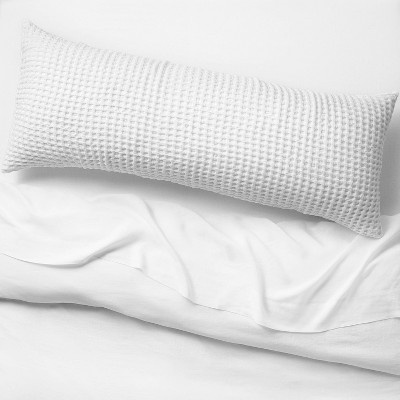 Solid washed linen body pillow sham