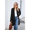 Coolmee Women's Draped Front Open Cardigan Casual Long Sleeve Lightweight Cardigan Sweaters - 2 of 4