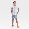 Boys' Short Sleeve Plaid Poplin Button-Down Shirt - Cat & Jack™ - 3 of 3