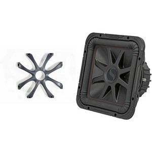 Kicker 45L7R122 L7R 12-Inch (30cm) Subwoofer, Dual Voice Coil, 2-Ohm w/ Cast Aluminum Grill Bundle - 1 of 4