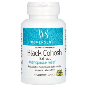 Natural Factors WomenSense®, Black Cohosh Extract, Menopause Relief, 90 Vegetarian Capsules - 1 of 2