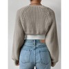 Womens Cardigan Long Sleeve Open Front Sweater Shrug Midweight Cozy Bolero for Winter Cable Knit Ribbed Cuff Sweater Cardigan - 2 of 4
