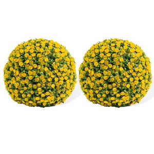 Artificial Topiary Balls Set of 2, Flower Topiary Balls Decorative Balls for Outdoor and Indoor, Wedding Decoration - 1 of 4