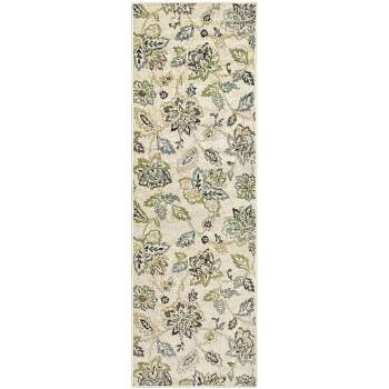Contemporary Floral Indoor Area Rug or Runner - Blue Nile Mills