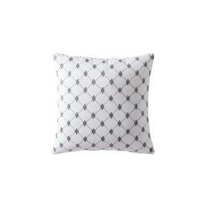 Linen Classique Dotted Windowpane Reversible Decorative Pillow - 1 of 3