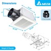 Delta Breez Elite Bathroom Exhaust Fan Energy Efficient Quiet Operation Motor with LED Indicator Light, High Speed Adjustable 80 or 110 CFM, White - 3 of 4