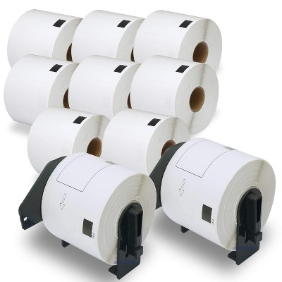 BETCKEY - Compatible Shipping Labels Replacement for Brother DK-1202 Use with Brother QL Label Printers 10 Rolls + 2 Reusable Cartridges