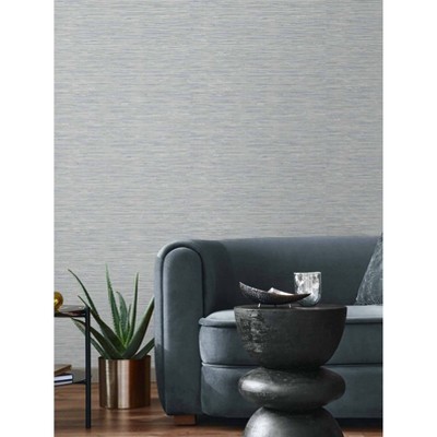 Dove Grey Faux Grasscloth Peel and Stick Wallpaper