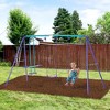 Outsunny Metal Swing Set for Backyard for Ages 3-8 - 3 of 4