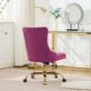 KWPZQEB Office Chair Ergonomic Desk Chair, Velvet Upholstered Home Office Chair with Lumbar Support, Adjustable Height Swivel for Home Office - 4 of 4