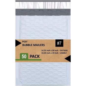 Link Size #7 14.25"x20" Poly Bubble Mailer Self-Sealing Waterproof Shipping Envelopes Pack Of 50
