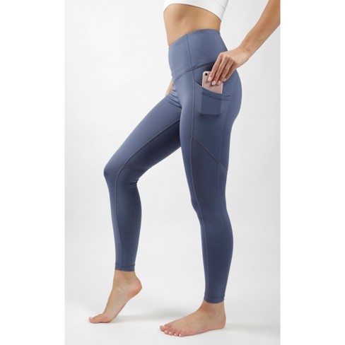 90 Degree By Reflex Womens Interlink High Waist Ankle Legging With Back  Curved Yoke - Indigo Coast, Small : Target