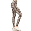 Slickblue Women's High-Waisted Yoga Style Leggings, One Size, Banded Lined Knit, Brown/Black/Grey/Snake Skin/Tie Dye - 2 of 4