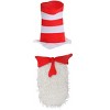 HalloweenCostumes.com One Size Fits Most   Dr. Seuss Cat in the Hat Deluxe Costume Kit For Adults and Kids, Red/White - 4 of 4