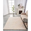 LunaLulinlk Luxury Machine Washable Beige Abstract Gold-Gilded Chinchilla Faux Fur Area Rug - 4 of 4