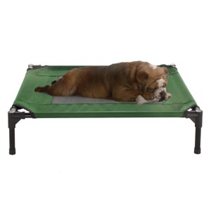 Elevated Dog Bed – 30x24 Portable Bed for Pets with Non-Slip Feet – Indoor/Outdoor Dog Cot or Puppy Bed for Pets up to 50lbs by Petmaker (Green) - 1 of 4