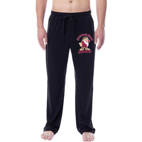 Disney Mens' Snow White And The Seven Dwarfs Grumpy Sleep Pajama Pants  (xxl) Black : Target