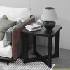 Lirago Wood End Table Side Table Corner Table 24*24 Black - 2 of 4