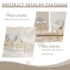 Sapphtopaz Modern Dining Chairs Set of 2 Upholstered Chair with Metal Legs Kitchen Chair with Shell-Shaped Backrest Chairs for Kitchen, Bedroom - 2 of 4