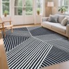 Washable Area Rugs Modern Striped Rugs for Living Room - 4 of 4