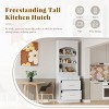 83.7" Tall Freestanding Pantry Cabinet Set with Faux Marble Countertop, 10 Drawers and Adjustable Shelves for Kitchen Storage-Cuddlewood - 2 of 4