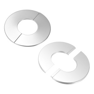 Unique Bargains 304 Stainless Steel Self-Adhesive Durable Mirror-Polished Escutcheon Plate 2 Pcs - 1 of 4