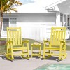Hyleory HDPE Modern Resin Outdoor Rocking Chair, Patio Adirondack Chair for All Seasons - 3 of 4