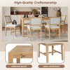Whisen Mid-Century 7-Piece Dining Table Set for 6, Wood Table & Comfy Upholstered Chairs - 4 of 4