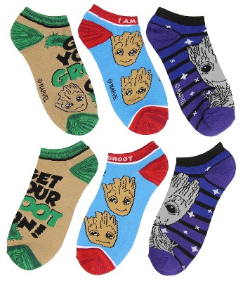 Marvel Socks Guardians of The Galaxy I Am Groot 3 Pack Ankle Socks