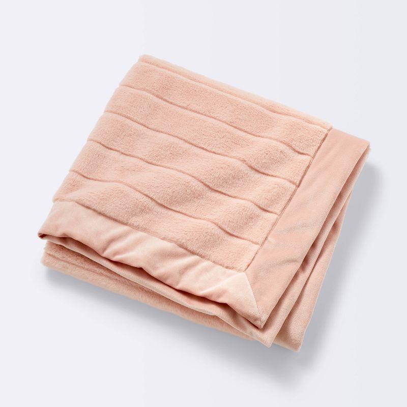 Faux Fur with Channel Craving Baby Blanket - Cloud Island&#8482; - Pink, 1 of 6