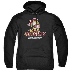 Calvin University Official Distressed Primary Logo Adult Pull-Over Hoodie - 1 of 4