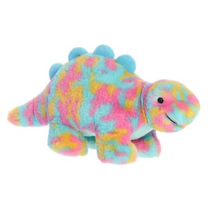 Aurora Large Watercolor Dinos Speckling Stego Dinos & Dragons Ferocious Stuffed Animal Blue 12.5" - 1 of 4