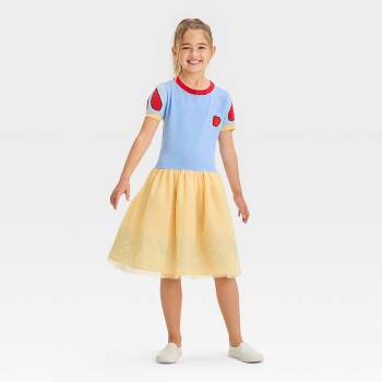 Girls' Snow White & the Seven Dwarfs Cosplay Dress - Light Blue/Yellow