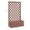 Trellis Planter Box for Climbing Plants, Raised Garden Bed w/ Trellis Lattice for Outdoor Garden - 3 of 4
