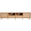 JUJABU Rattan TV Console for TVs up to 85", with Solid Wood Legs and Storage Cabinets for Living Room - 2 of 4
