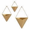 Kate and Laurel Tulla Diamond Metal Hanging Planter, 3 Piece, Gold - 2 of 4