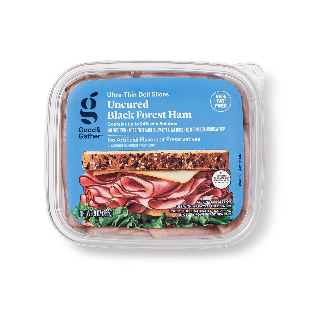 Uncured Black Forest Ham Ultra-Thin Deli Slices - 9oz - Good & Gather