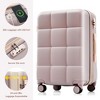 3 PCS Expandable ABS Hard Shell Luggage Set with Cup Holder, Spinner Wheels and TSA Lock,  20" with USB Port 4Q - ModernLuxe - 4 of 4