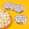 Big Dot of Happiness 25 Ct Eat Drink and Be Thankful Drink Coasters, 4-Inch Disposable Round Paper Coasters for Friendsgiving Thanksgiving Decoration - 3 of 4