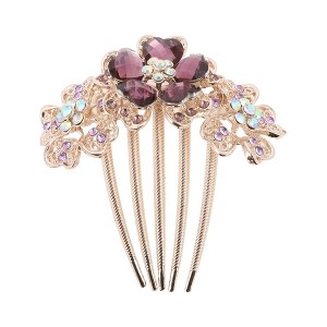 Unique Bargains Women's Three Flowers Hair Insert Comb 1 Pc - 1 of 3