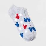 Women's Mickey Mouse & Stars Low Cut Socks - Heather Gray 4-10