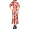 LA LEELA Women's Dress Summer Holiday Beachwear Swim Suit Long Shirt Button Up Beach Cover ups Night T Shirt for Women Large-X-Large Red, Floral - 2 of 4